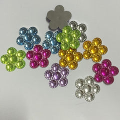 17mm Resin Mix Flower Flatback Scrapbooking